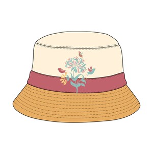 Bucket Hat Mockup and Template 10 Angles, Layered, Detailed and Editable Vector in eps, svg, ai, png, dxf and pdf image 2