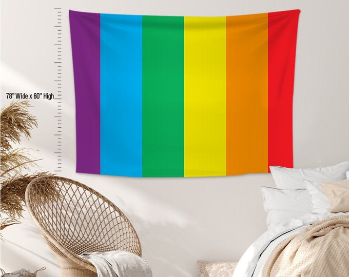 LGBTQ+ Gay Tapestry,Wall Hanging,Wall Decoration,Custom Size,Gay Pride Day, Lesbian LGBTQ.Gay Friendly