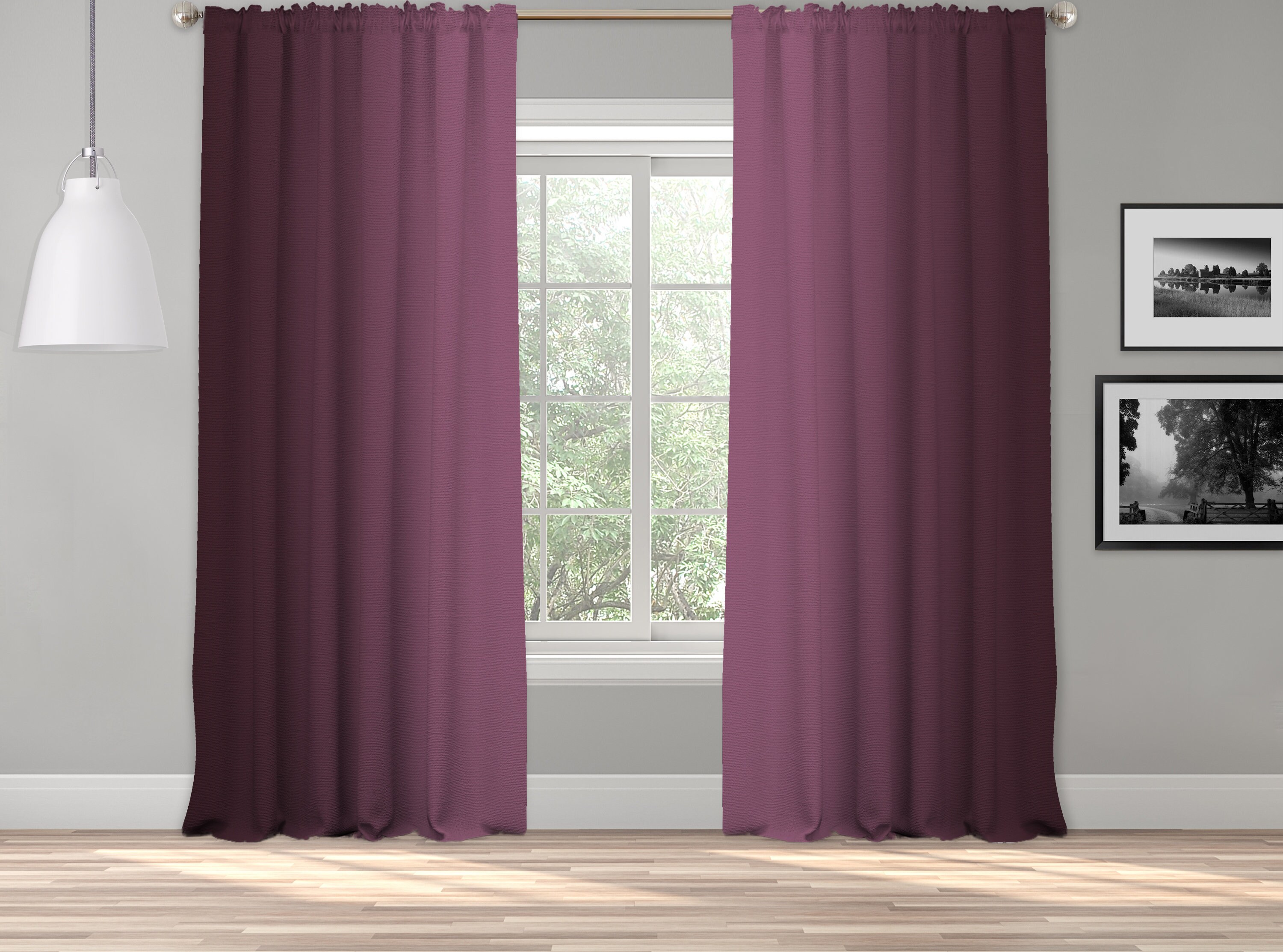Purplish Pink Ombre Curtain PanelShade Symmetrical Ombre Etsy