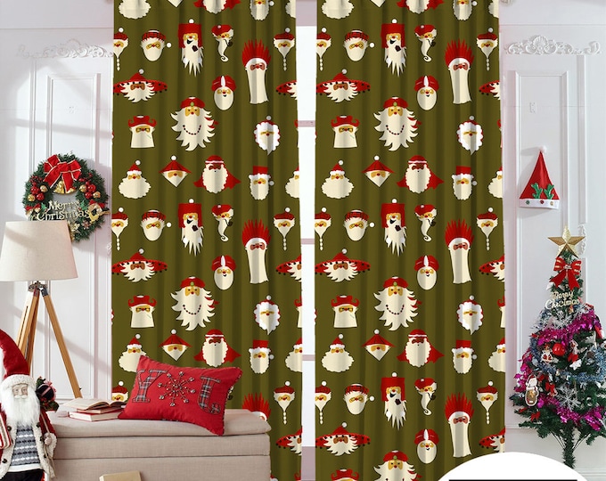 Christmas Home Decor,New Year,Noel Decoration,Window Curtain,Blackout,Home Decor,Room Darkering,Custom Size,Made to order,Digital Printed