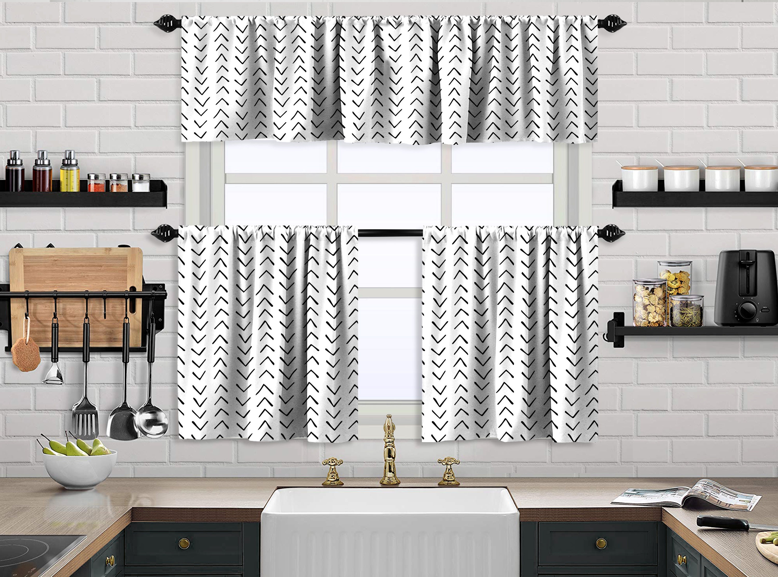 White Boho Kitchen CurtainAfrican MudWindow Etsy