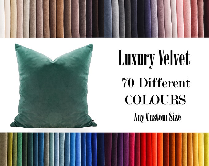 Light Green,Luxury Velvet Throw Pillow,70  Colours Velvet Pillow Cover, Decorative Velvet Pillow, Velvet Cushion Case, Velvet Pillows
