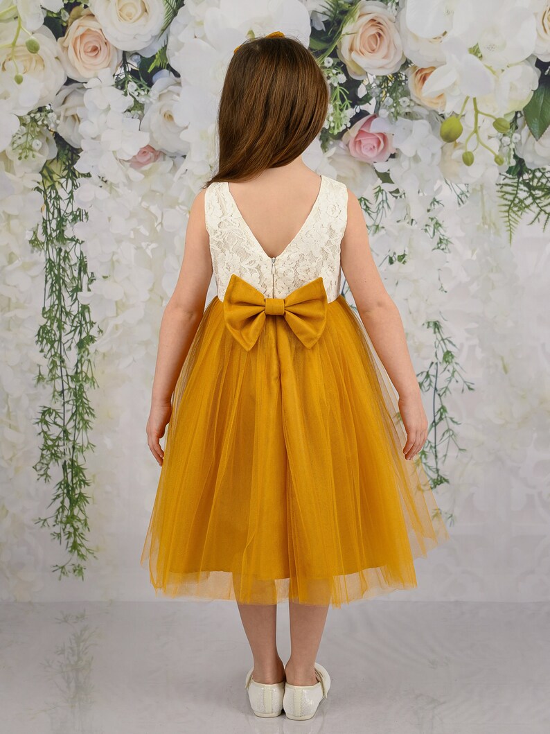 Rust Flower Girl Dress Mustard Flower Girl Dress Toddler Etsy UK