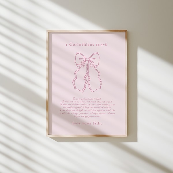 Corinthians Bible Verse Room Decor Etsy