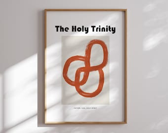 Holy Trinity Abstract Art Print: Modern Christian Wall Decor (Digital Download)