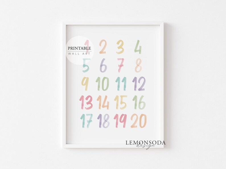 Pastel Alphabet Print Play Room Wall Shapes days of week educational preschool home school chart kindergarten 123 numbers toddler activities image 4