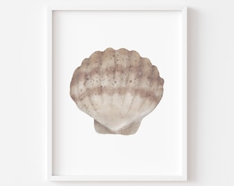 Seashell Print: Coastal Beach House Wall Art (Digital Download)