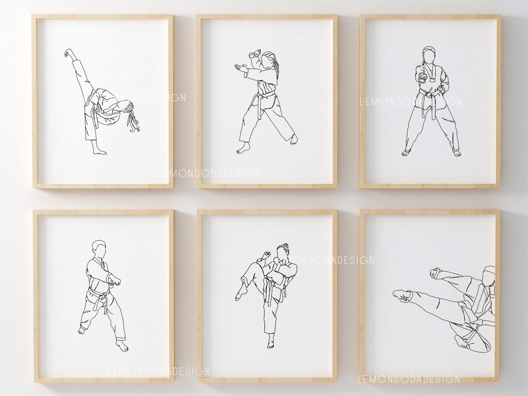 Martial Arts Printables Set of 6 Taekwondo Karate Kids Sports Theme ...