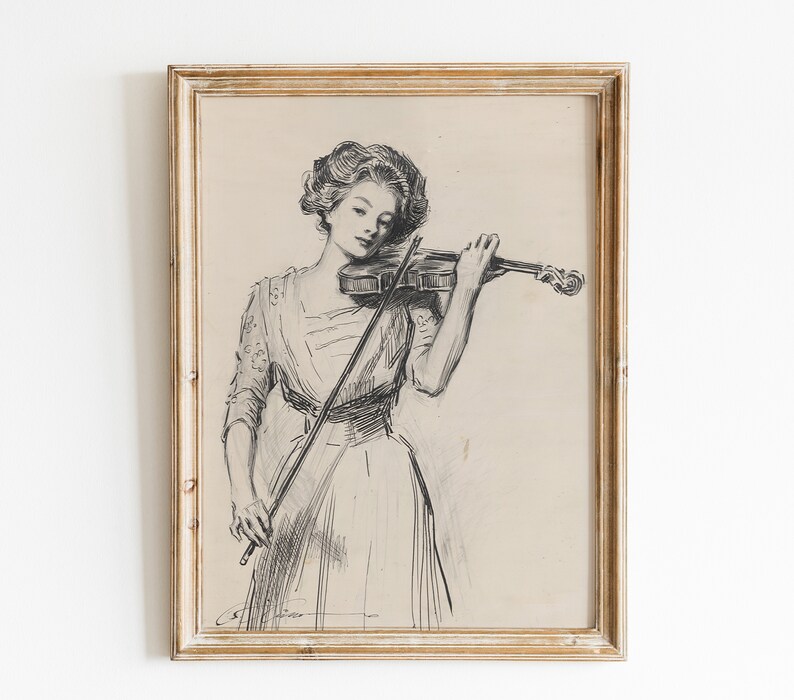 Vintage Violin Gallery Wall Art Set: Music Room Decor (digital Download ...