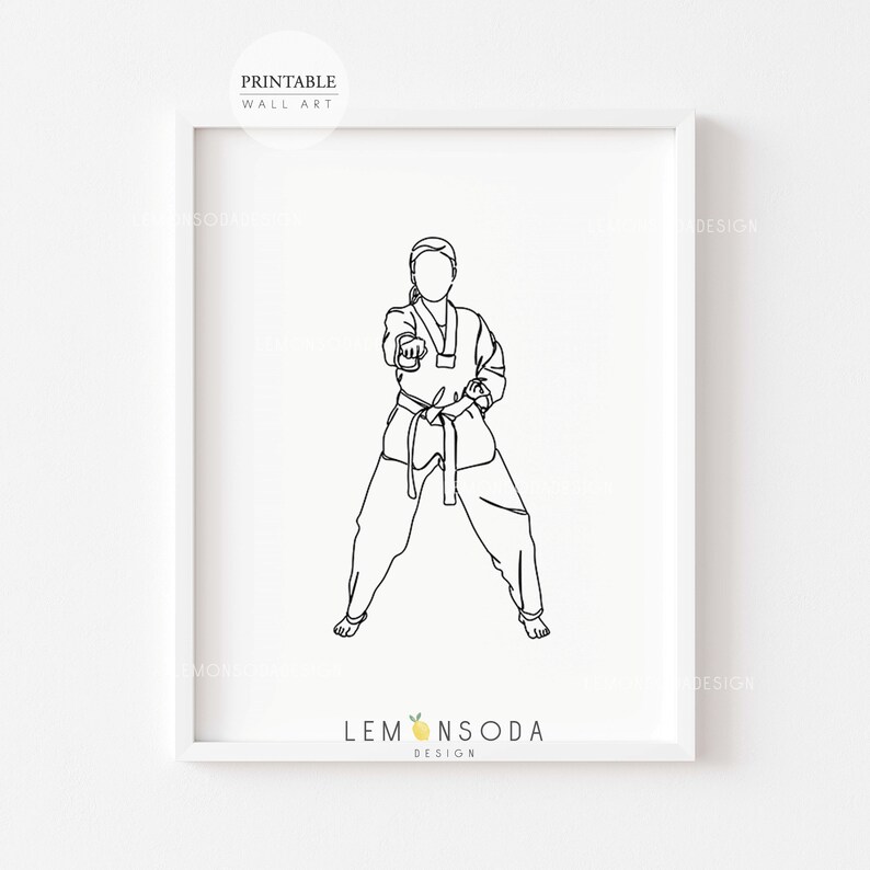Martial Arts Printables Set of 6 Taekwondo Karate Kids Sports - Etsy