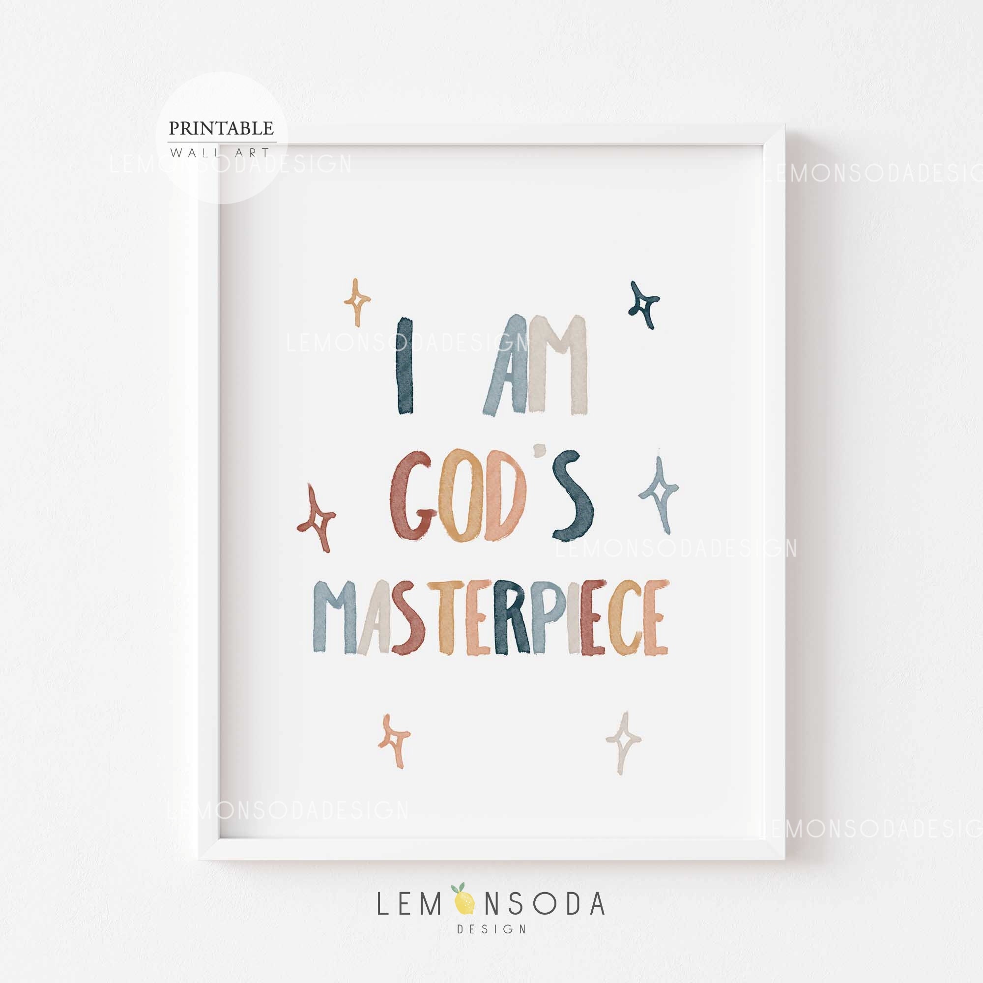 Kosiz Set 6 Poster Tela Bohémien Con Versetti Biblici, 30x40 Cm, Decorazione Parete Per Cameretta Bambini