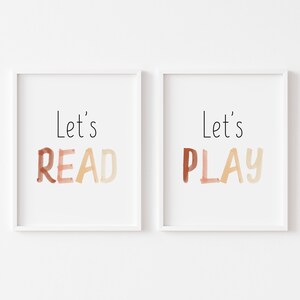 Neutrale Farbe Lets Play Print Set von 2 Postern Set von 2 | Etsy