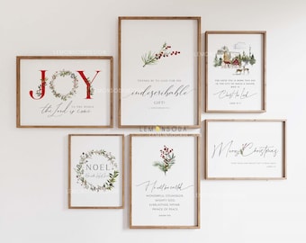 Christmas Scripture Print Set: Bible Verse Poster Bundle (Digital Download)