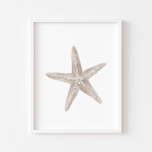 Neutrale Seestern Wandkunst, Badezimmer Wandkunst, Kinderzimmer Kunst, Ocean Beach Haus Wanddekoration, Küstenwanddekoration, Einweihungsparty Geschenk