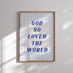 Blue Bible Aesthetic Modern Blue Christian Aesthetic Bible Verse Gallery Wall Art Bundle Set ...