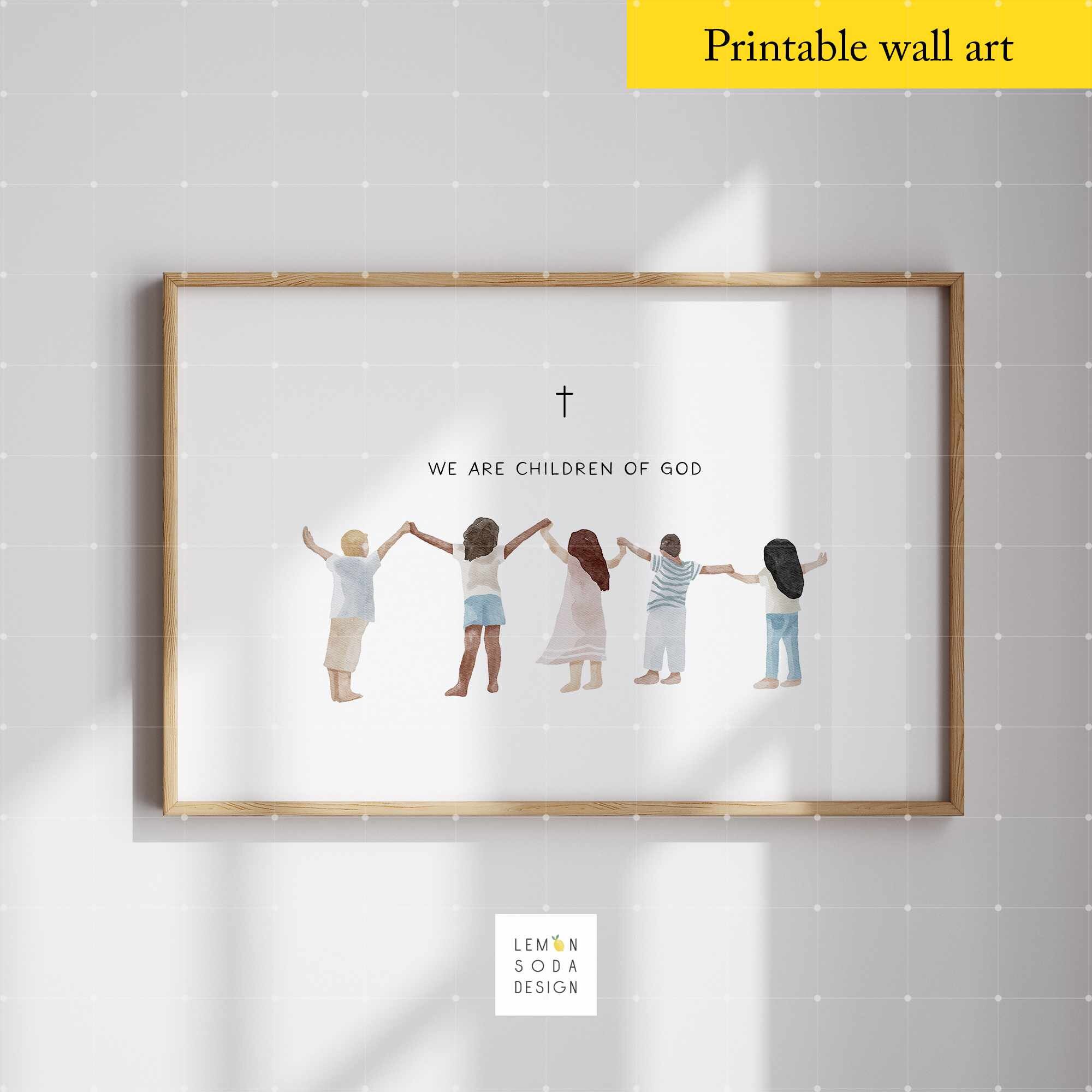 Children of God Printable Wall Art: Christian Nursery Decor (digital ...