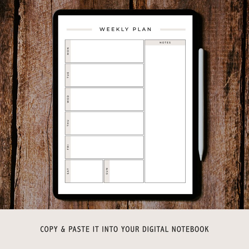 weekly planner landscape planner agenda planner to do list etsy