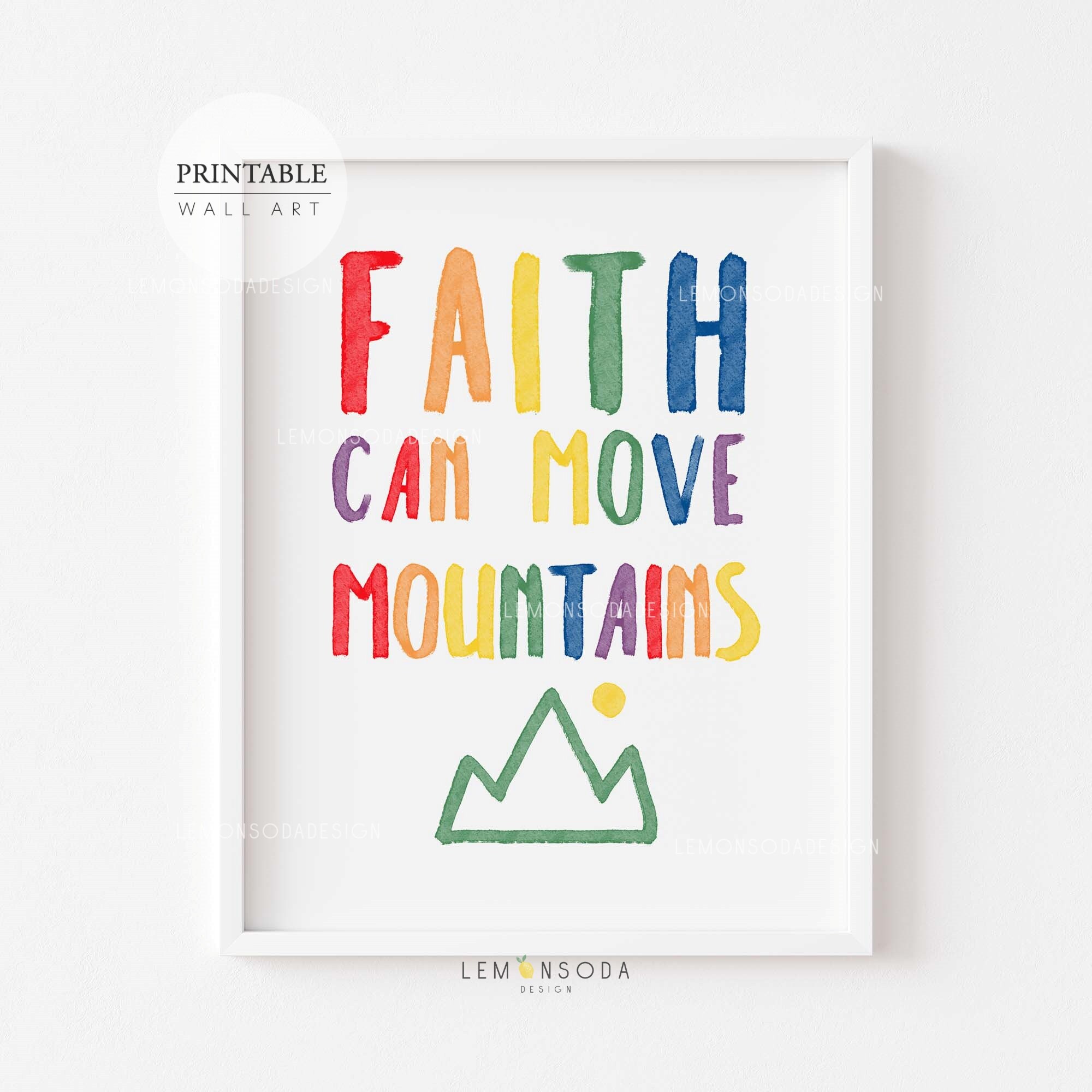 Colorful Set of 6 Kids Bible Verse Prints Printable Church - Etsy