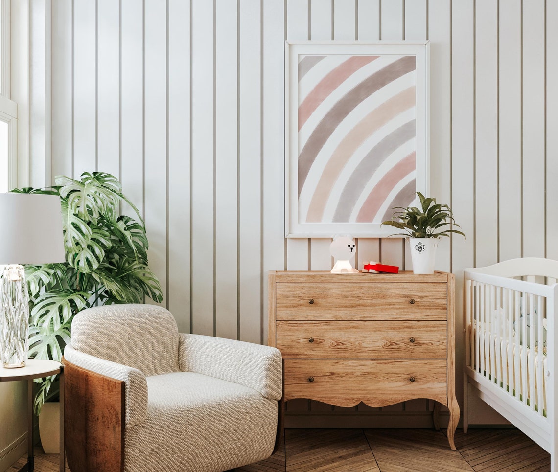 Neutral Rainbow Nursery Decor Printable Neutral Rainbow Art Etsy