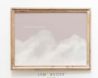 Pink Cloud Sky Print: Nursery Wall Art (Digital Download)