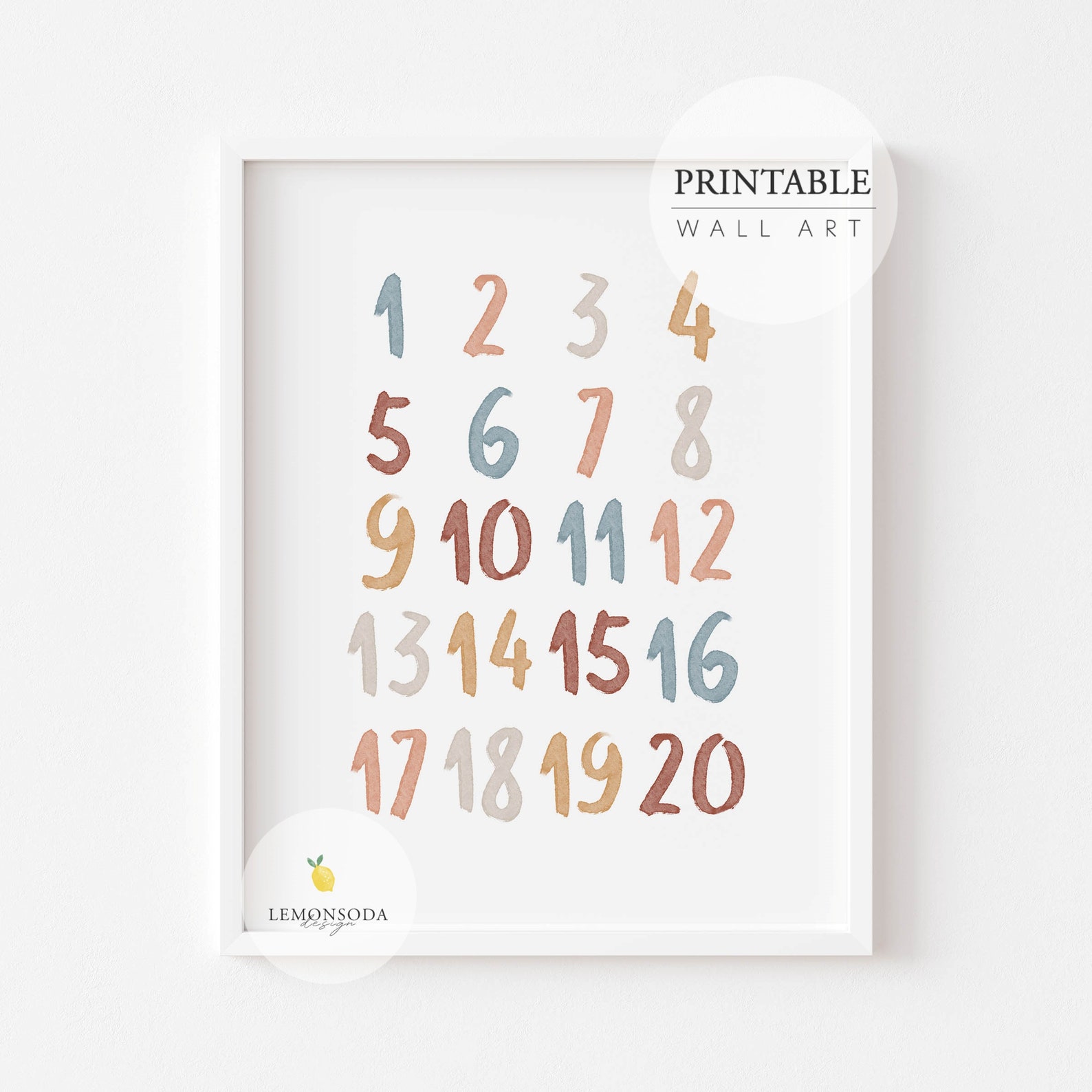 Printable Nursery Wall Art, Montessori ABC Poster, Set of 6 Nursery ...