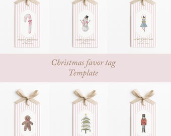 Nutcracker Christmas Favor Tags | Gift Tag Template (Digital Download