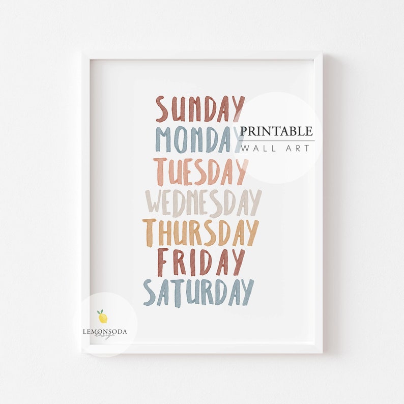 Neutral Nursery Wall Art Printable Wall Art Educational Etsy