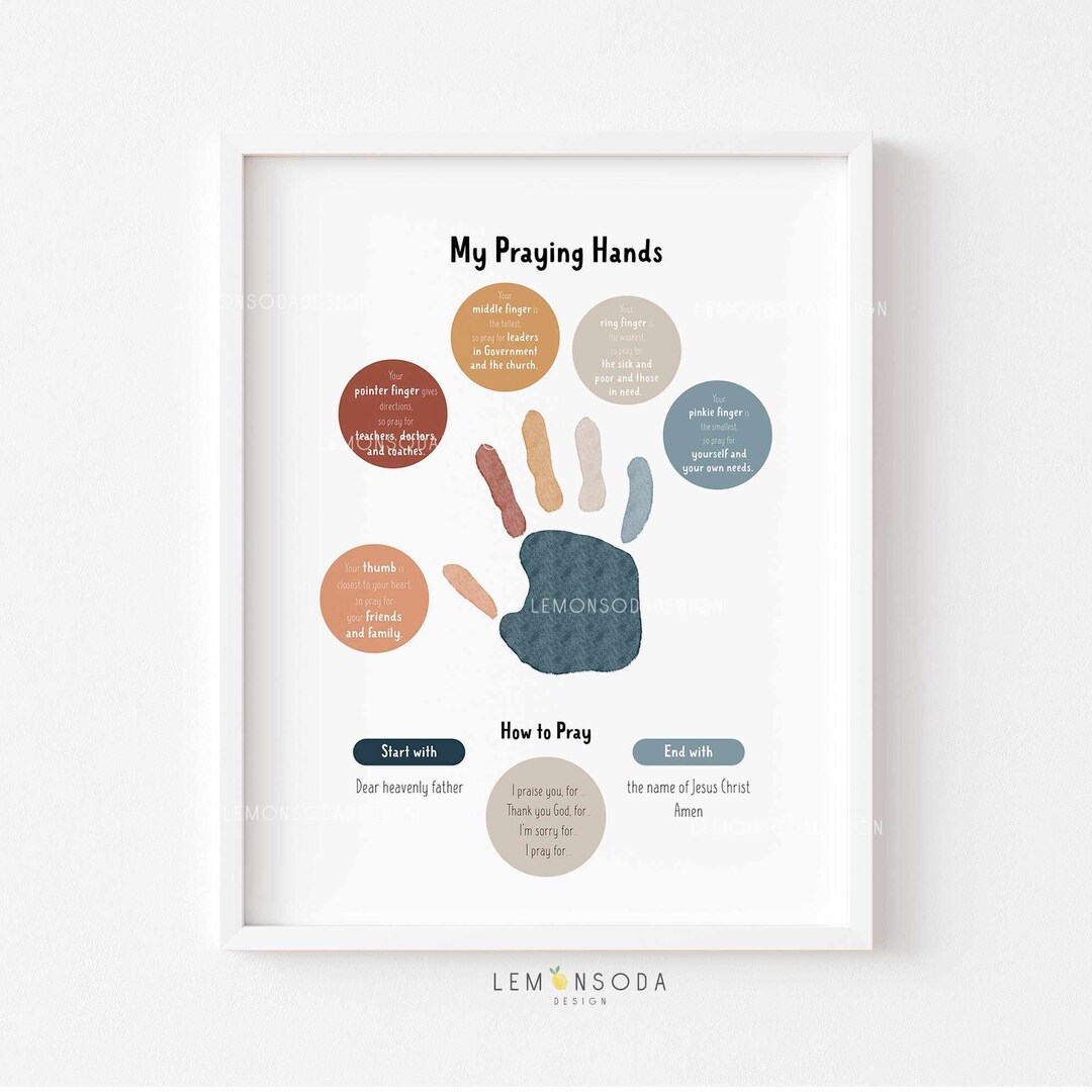 My Praying Hands Print Printable Christian Educational Wall - Etsy