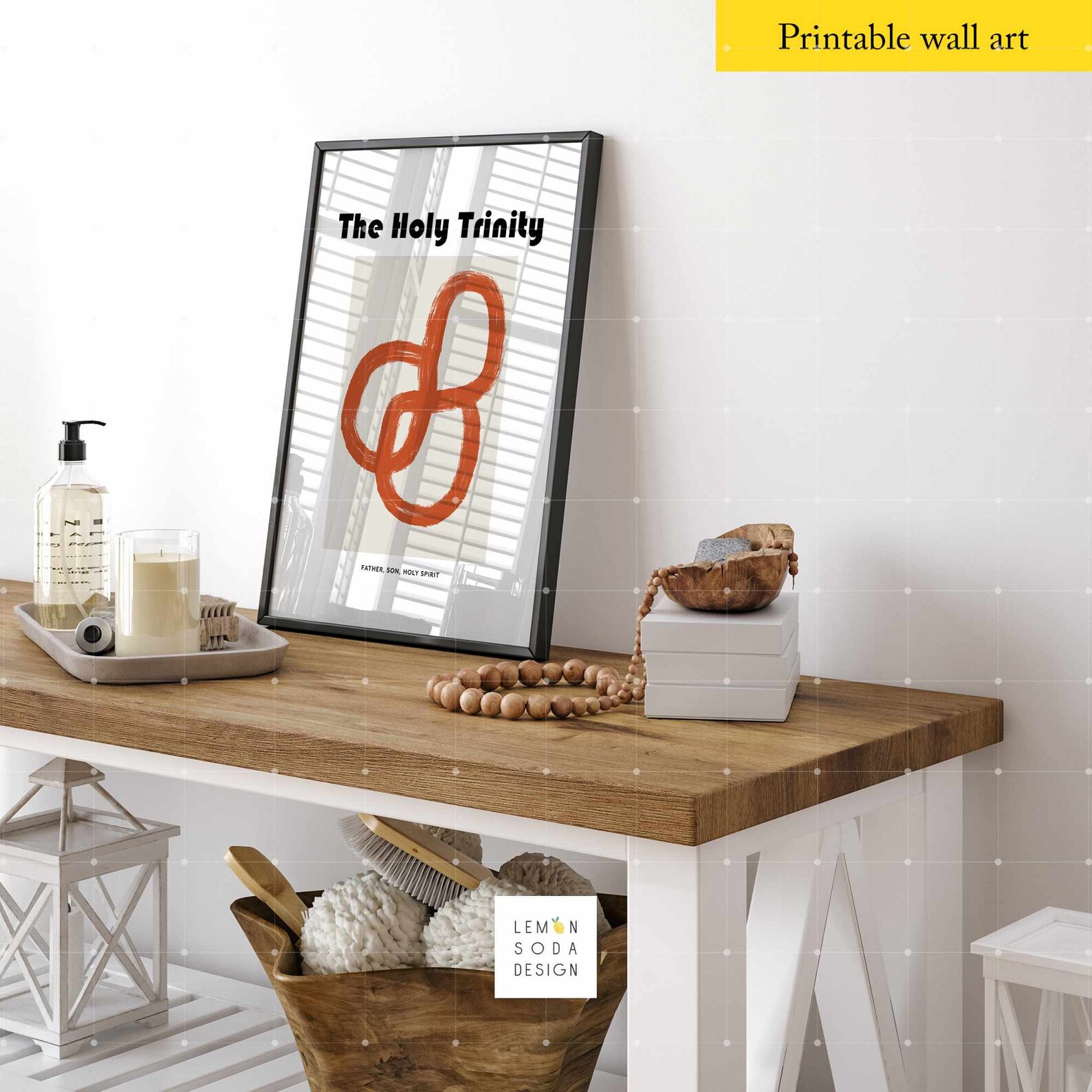 Trinity Abstract Holy Trinity Abstract Art Print: Modern Christian Wall Decor (digital ...