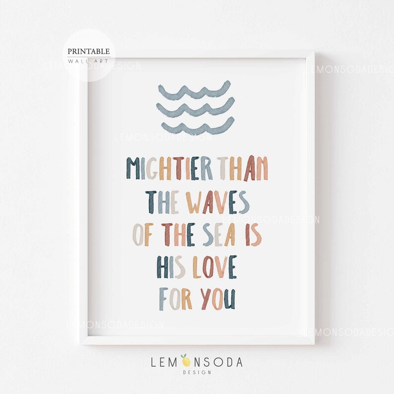 Kids Bible Verse Wall Art Set: Boho Christian Nursery Decor (digital ...