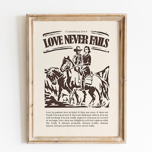 Western Cowboy Christian Bible Verse Art Prints: Gallery Wall Set ...