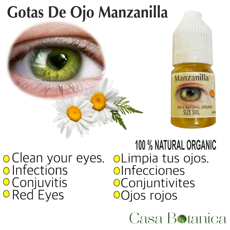 Chamomile Eye Drops Gotas Para Los OJOS DE MANZANILLA Casa Etsy