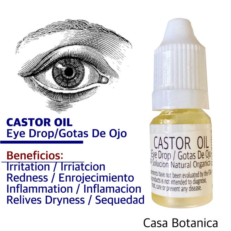 Castor Oil Eye Drops Organic Cold Pressed Non GMO Hexane Free Etsy