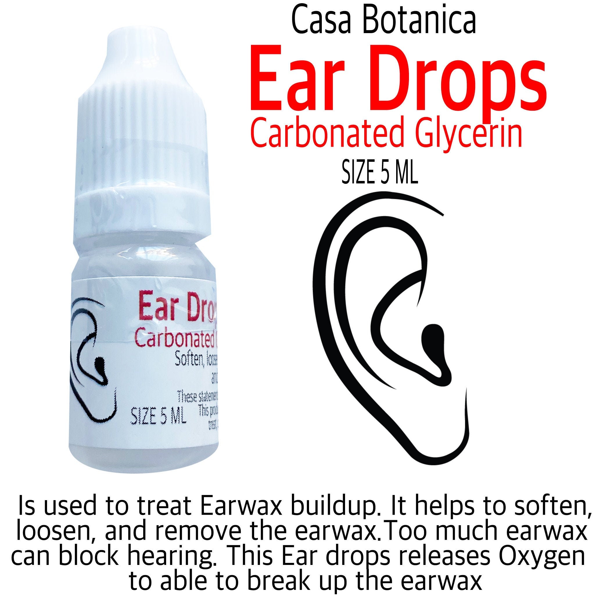 2 pcs Saca Cera De Oídos Ear WAX Remove CARBONATED GLYCERIN Etsy.de