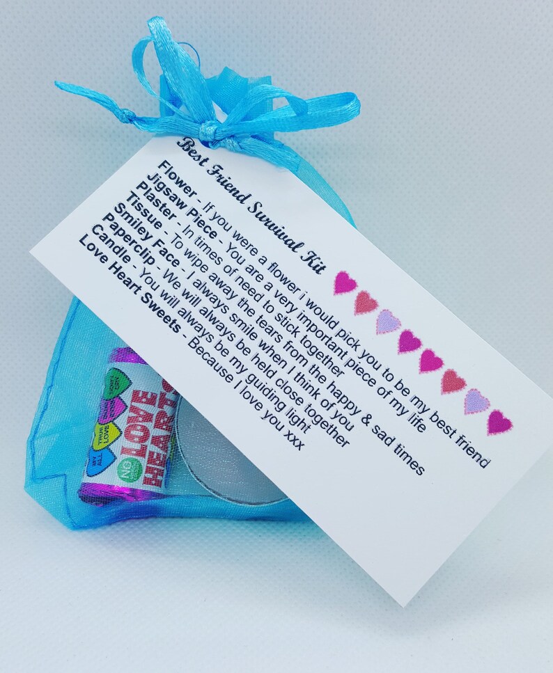 Best Friend Survival Kit Keepsake Gift Novelty Birthday Etsy