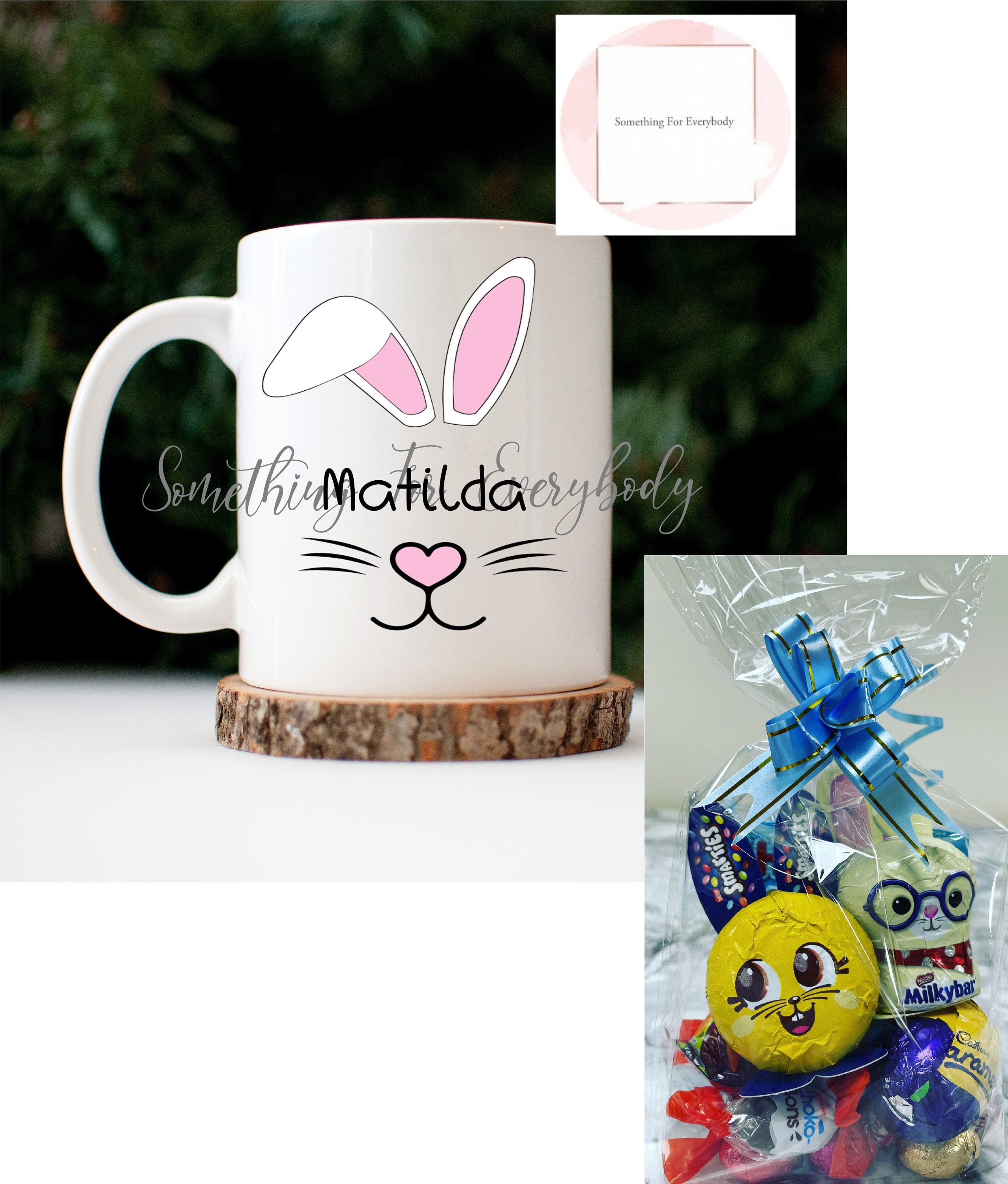 Personalised Easter Egg Bunny Mug Gift Set With Sweets & Etsy
