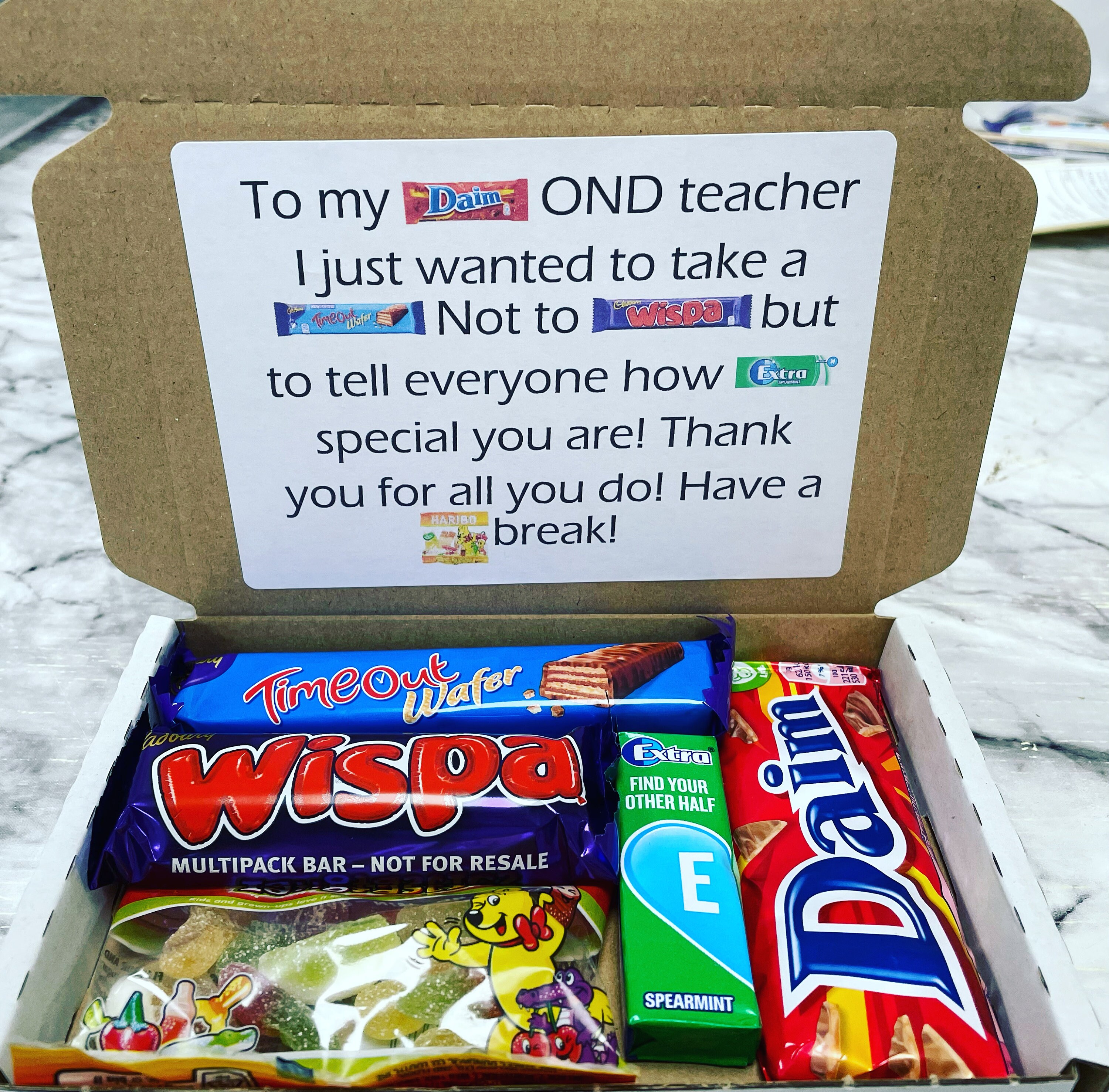 Chocolate Gift Box Teacher For Him For Her Teaching Assistant Etsy