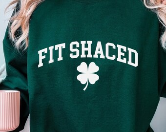 Fit Shaced Sweatshirt, Clover Sweatshirt, St Patricks Day Sweatshirt, Lucky Sweater, Clovers, Shamrock Sweater, St Patty's Day Sweatshirt