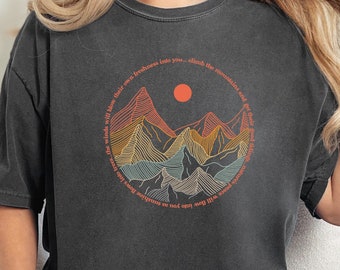 Comfort Colors Adventure Awaits Shirt, Adventure Shirt, Camping Shirts, Mountain Shirt, Hiker Tee, Nature Lover, Camping Gift, Vacation Tee