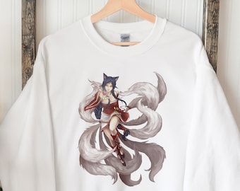 League of Legends Ahri Sweatshirt | Ahri Sweatshirt, League of Legends Gift, Ahri Shirt, Ahri Hoodie, League of Legends Gift, LOL Shirt Gift