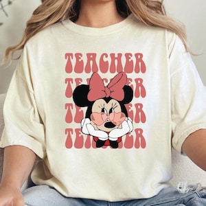 Comfort Colors Disney Teacher Shirt,Happy Teacher'S Day Tee, Disney World Family Trip,Minnie Teacher Shirt,Teach Appreciation Disneyland Tee