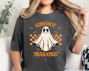 Comfort Colors Ghost Malone Shirt, Cute Ghost Shirt, Funny Halloween Crewneck, Spooky Shirt, Stay Spooky, Halloween Ghost, Spooky Season