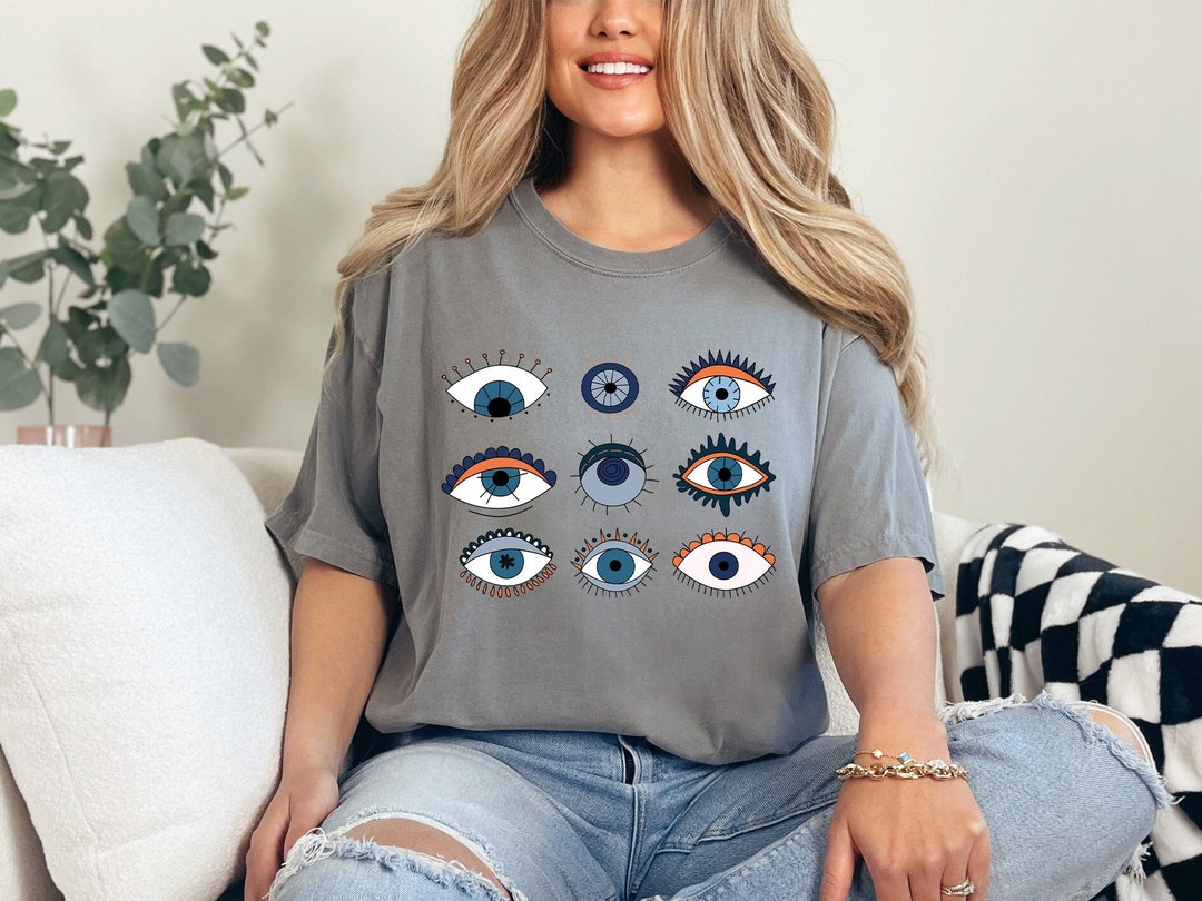 Evil Eye, Peace, Heart Spray Painted T-shirt Leggings Adults