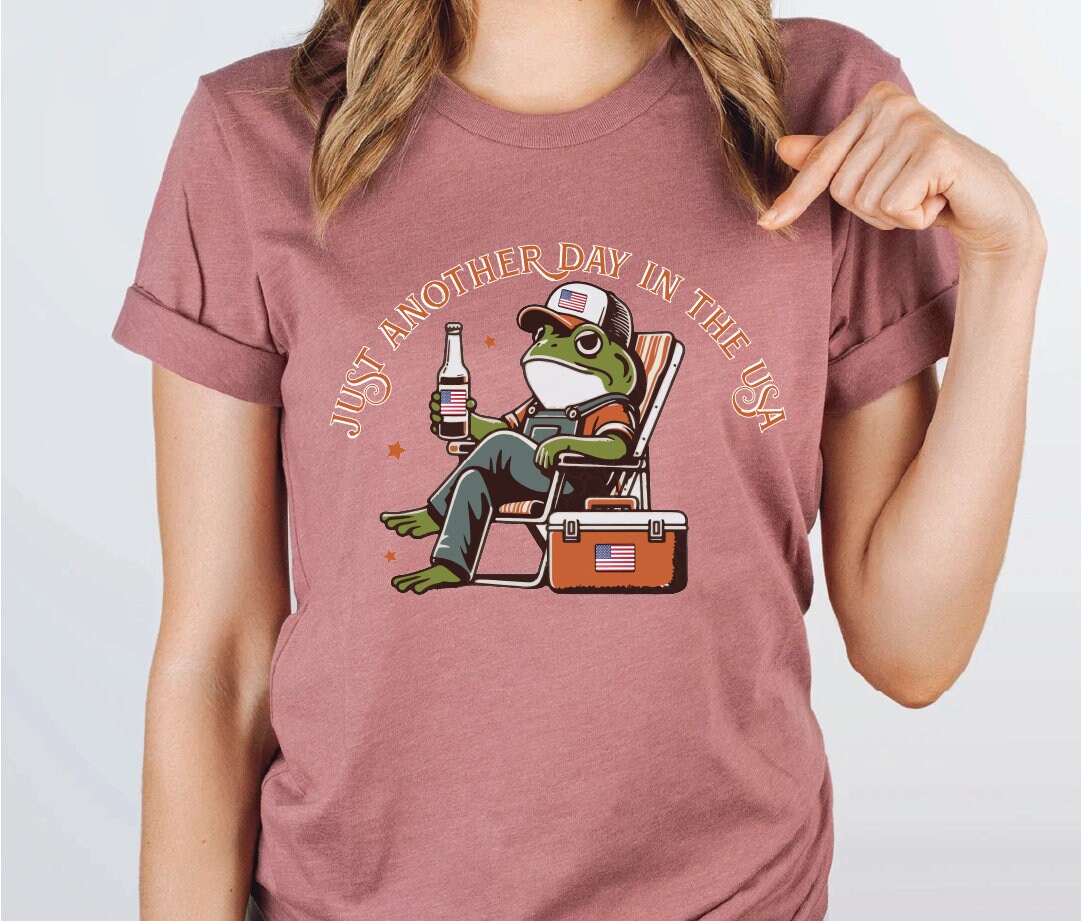 Patriotic Frog Shirt, Funny Frog Tshirt, Gift for Frog Lover