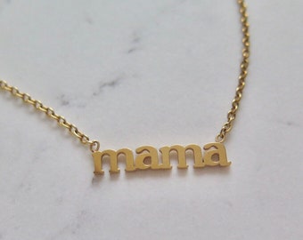 Mama ketting | Gouden ketting | Gouden roestvrijstalen ketting | Verstelbaar | Cadeau voor mama | Gouden sieraden | Mama ketting | Roestvrij staal