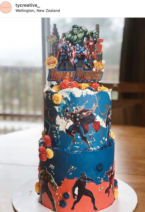 Décoration gâteau super héros pour un anniversaire Istres Bouches