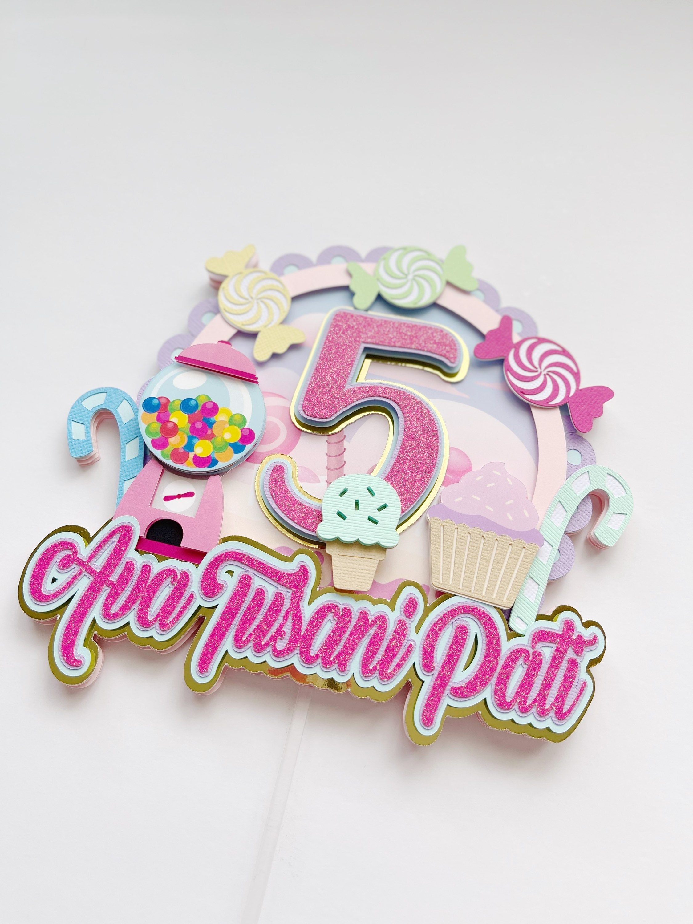 Candyland Cake Topper Sweet Cake Topper Candy Cake Topper Etsy