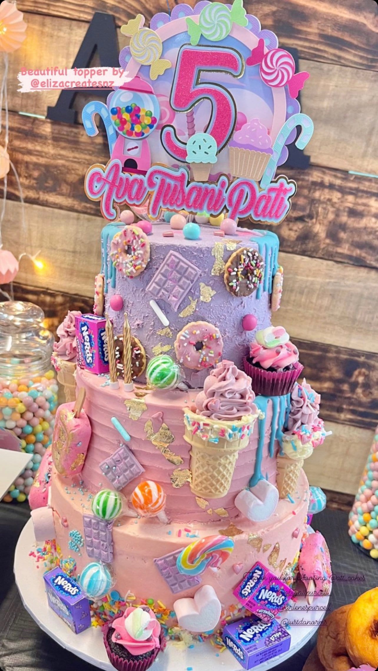Candyland Cake Topper Sweet Cake Topper Candy Cake Topper Etsy