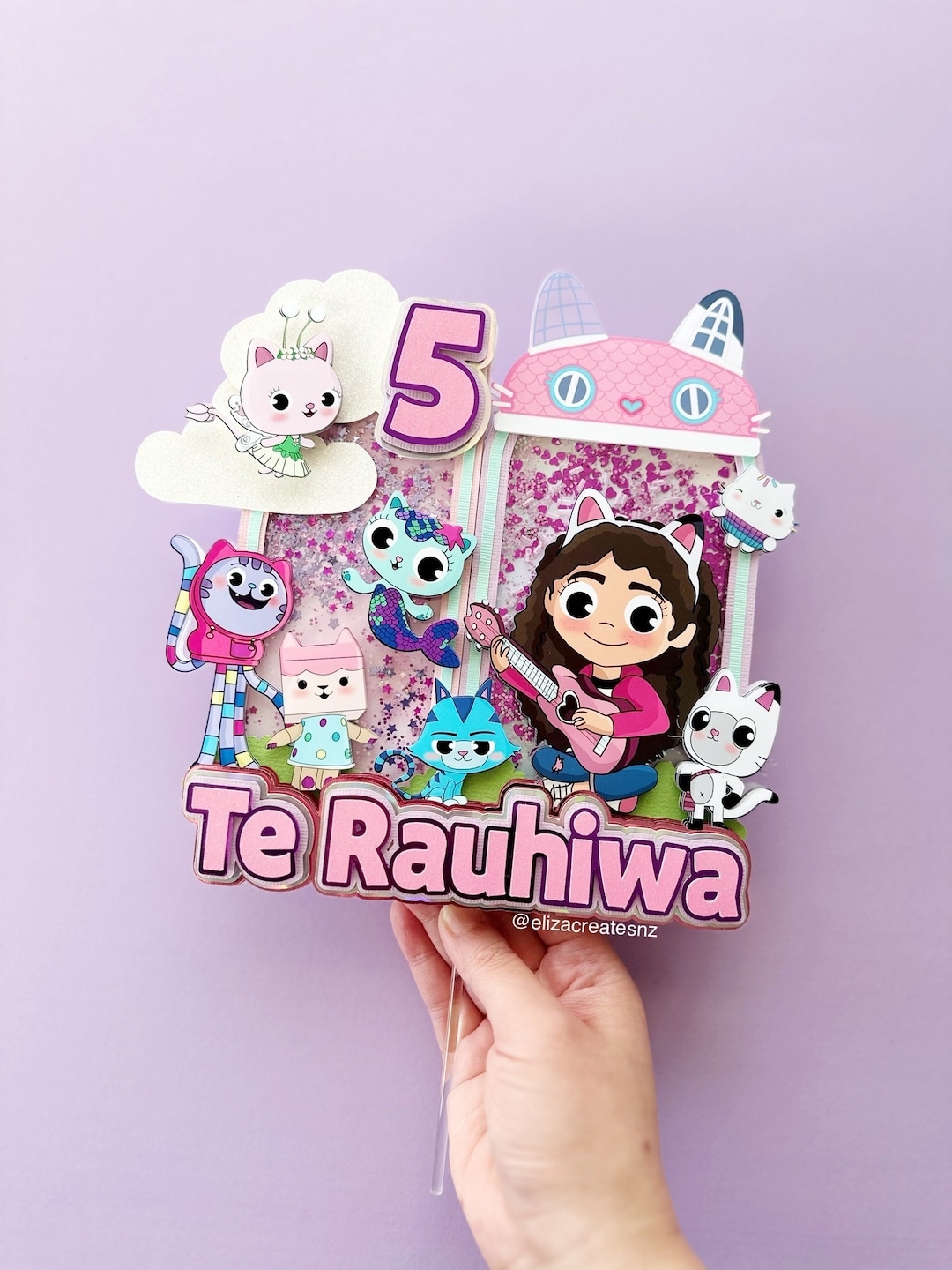 Gabbys Dollhouse Cake Topper Gabby Dollhouse Party Etsy New Zealand