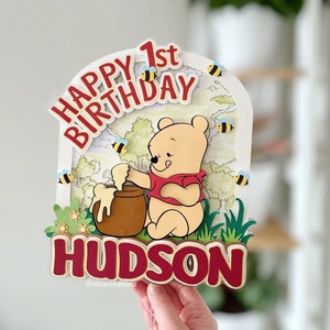 Pooh Cake Topper  Winnie the Pooh Decoration Pooh Party Winnie the Pooh Birthday